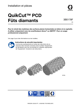 Graco 3B0178FR-F, manuel, fûts PCD-HD, réparation et pièces, français Manuel du propriétaire