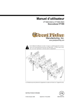 GREAT PLAINS VT1500 Sub-Soiler Mode d'emploi