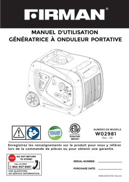 Firman W02981F Manuel utilisateur
