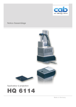 CAB Air jet box HQ 6114 Manuel utilisateur