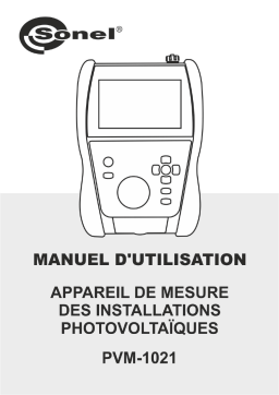 Sonel PVM-1021 Pro Manuel utilisateur
