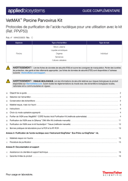 Thermo Fisher Scientific VetMAX Porcine Parvovirus Kit Mode d'emploi
