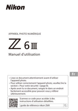 Nikon Z6III Manuel utilisateur