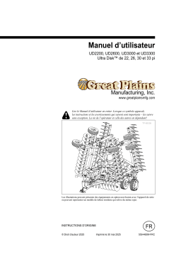 GREAT PLAINS Ultra Disk UD2200, UD2600, UD3000 & UD3300 Mode d'emploi
