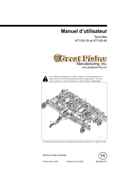 GREAT PLAINS HT1100-35 & HT1100-40 Terra Max Mode d'emploi