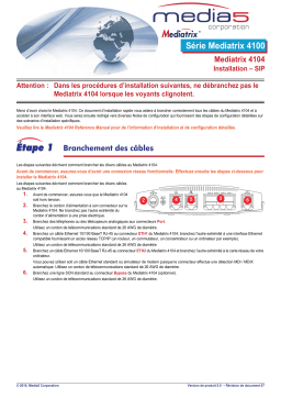 Media5 MTX 4104 SIP Mode d'emploi