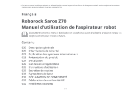 Roborock Saros Z70 Manuel du propriétaire