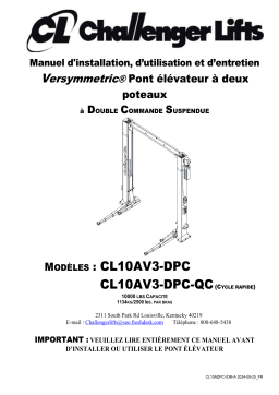 Challenger Lifts CL10A-DPC (French) Manuel utilisateur