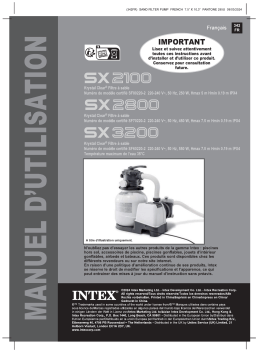 Intex SX2100 Manuel utilisateur