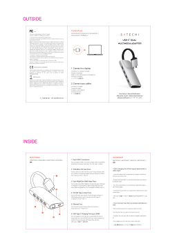 Satechi USB-C Dual Multimedia Adapter Manuel utilisateur