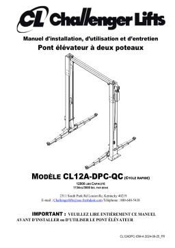 Challenger Lifts CL12A-DPC (French) Manuel utilisateur