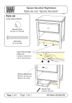 Night &amp; Day Furniture Spices Serects 2 Nightstand Manuel utilisateur