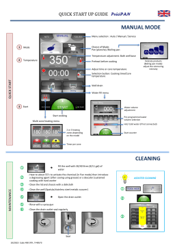 Vulcan PreciPan&trade; Guide de d&eacute;marrage rapide