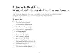 Roborock FLEXI PRO Manuel du propriétaire