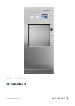 Getinge Prototype CMAT STEAM STERILIZER Solsus 6 Mode d'emploi