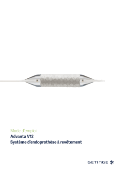 Getinge 85342 / ADVANTA V12,COVERED STENT,6MMX16MMX80CM Mode d'emploi