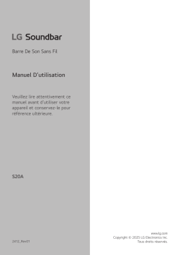 LG S20A Manuel utilisateur