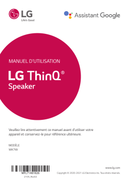 LG WK7W Manuel utilisateur