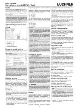 EUCHNER Interrupteur de sécurité STA-TW… (Twin) Mode d'emploi