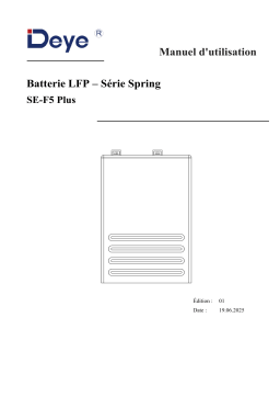 Deye SE-F5 Plus Manuel utilisateur