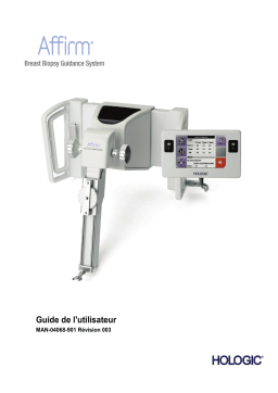Hologic Affirm Prone Breast Biopsy Guidance System Mode d'emploi