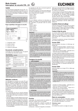EUCHNER Interrupteur de sécurité STA…EX Mode d'emploi