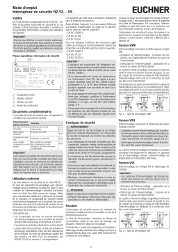 EUCHNER Interrupteur de sécurité NZ.VZ-…VS Mode d'emploi