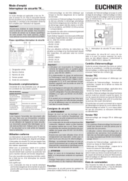 EUCHNER Interrupteur de sécurité TK… Mode d'emploi