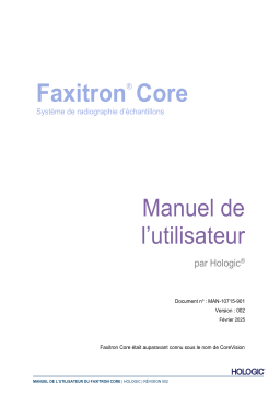 Hologic Faxitron Core Manuel utilisateur