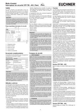EUCHNER Interrupteur de sécurité STP-TW…AS1 (Twin) Mode d'emploi