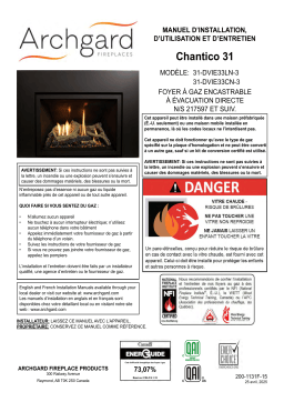 Archgard Chantico 31 Manuel utilisateur