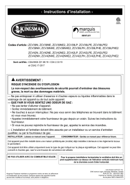 Kingsman Fireplaces ZCV39/42 Manuel utilisateur