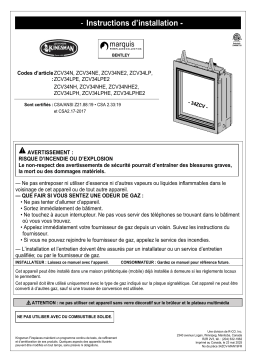 Kingsman Fireplaces ZCV34 Manuel utilisateur