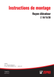 Zepro Z 15/20 Guide d'installation