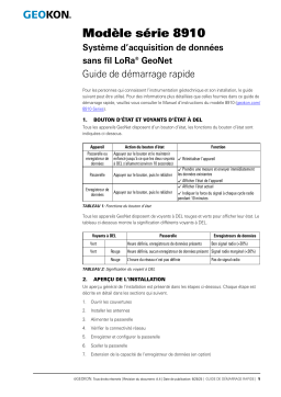 Geokon [FR] Guide de démarrage rapide