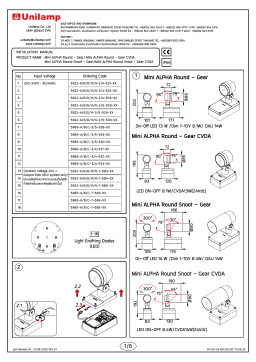 Unilamp Mini ALPHA Round Snoot - CVDA Mode d'emploi