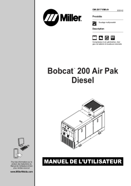 Miller BOBCAT 200 AIR PAK DIESEL Manuel du propriétaire