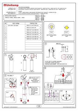Unilamp Medium SONIC - Stand Mode d'emploi