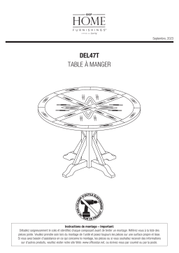 OSP Home Furnishings DEL47RD-AW Mode d'emploi