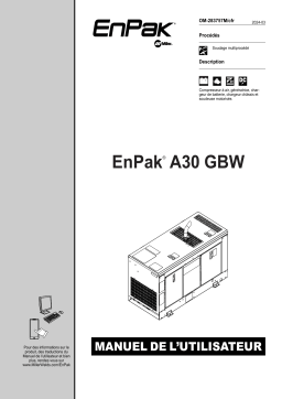 Miller ENPAK A30 GBW GAS Manuel du propriétaire