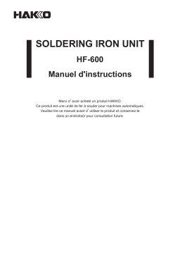 Hakko HF-600 Manuel utilisateur