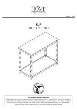 OSP Home Furnishings ELIF-BLK Mode d'emploi