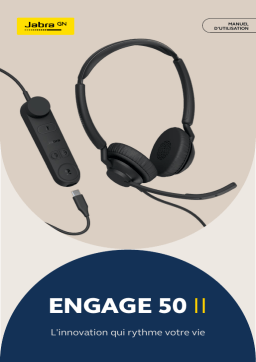 Jabra Engage 50 II - (Engage 50 II Link) USB-C UC Mono Manuel utilisateur