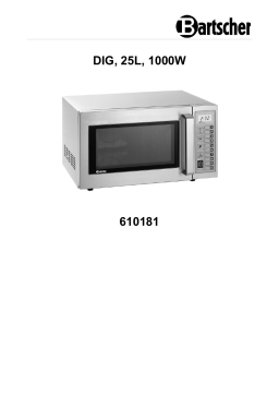 Bartscher 610181 Mode d'emploi