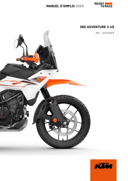 KTM 390 Adventure X Manuel du propriétaire