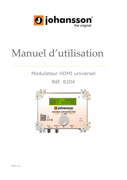 Johansson 8204 Manuel du propriétaire