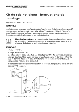 MicroPower Kit de robinet d'eau Mode d'emploi