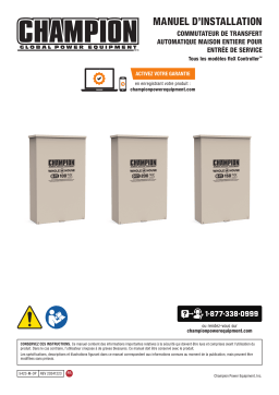 Champion Power Equipment 201356 Installation manuel