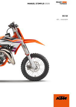 KTM 65 SX Manuel du propriétaire