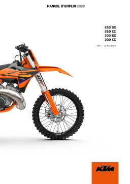 KTM 250 XC Manuel du propriétaire